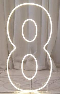 Numeral  8 Led Bivolt C/ Suporte  C/Furo Frio - Vanessalocações