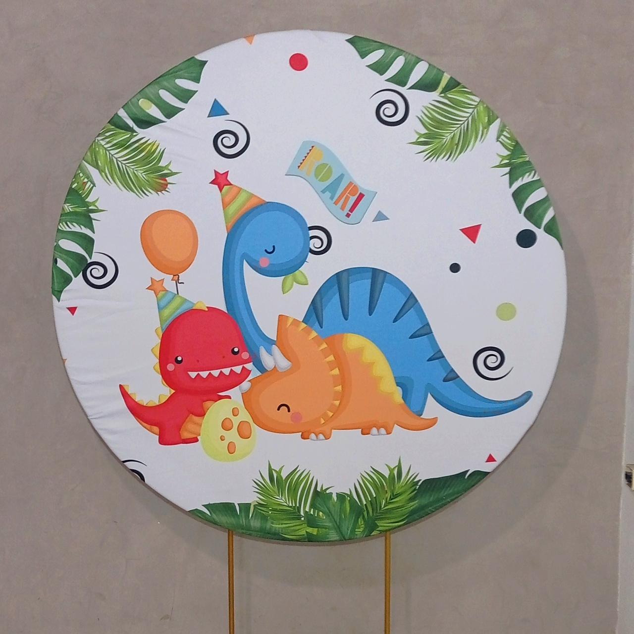 Capa P/ Painel Circular  - Dino Baby Cod 02 - Vanessalocações