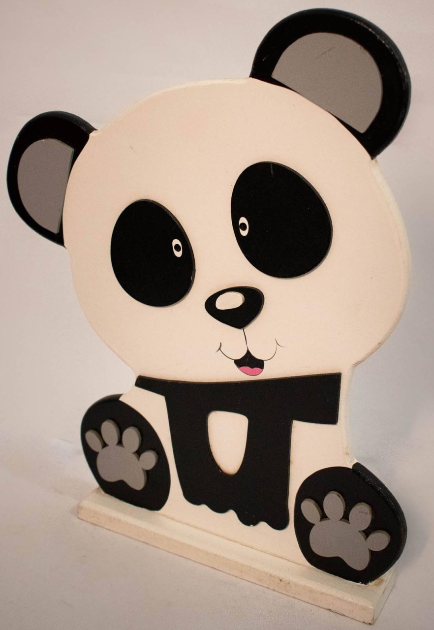 Display Mdf Panda  Sentado - Vanessalocações
