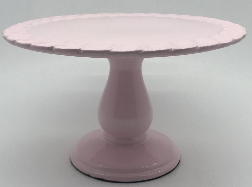 Boleira Cerâmica Rosa Candy -  Gg - Vanessalocações