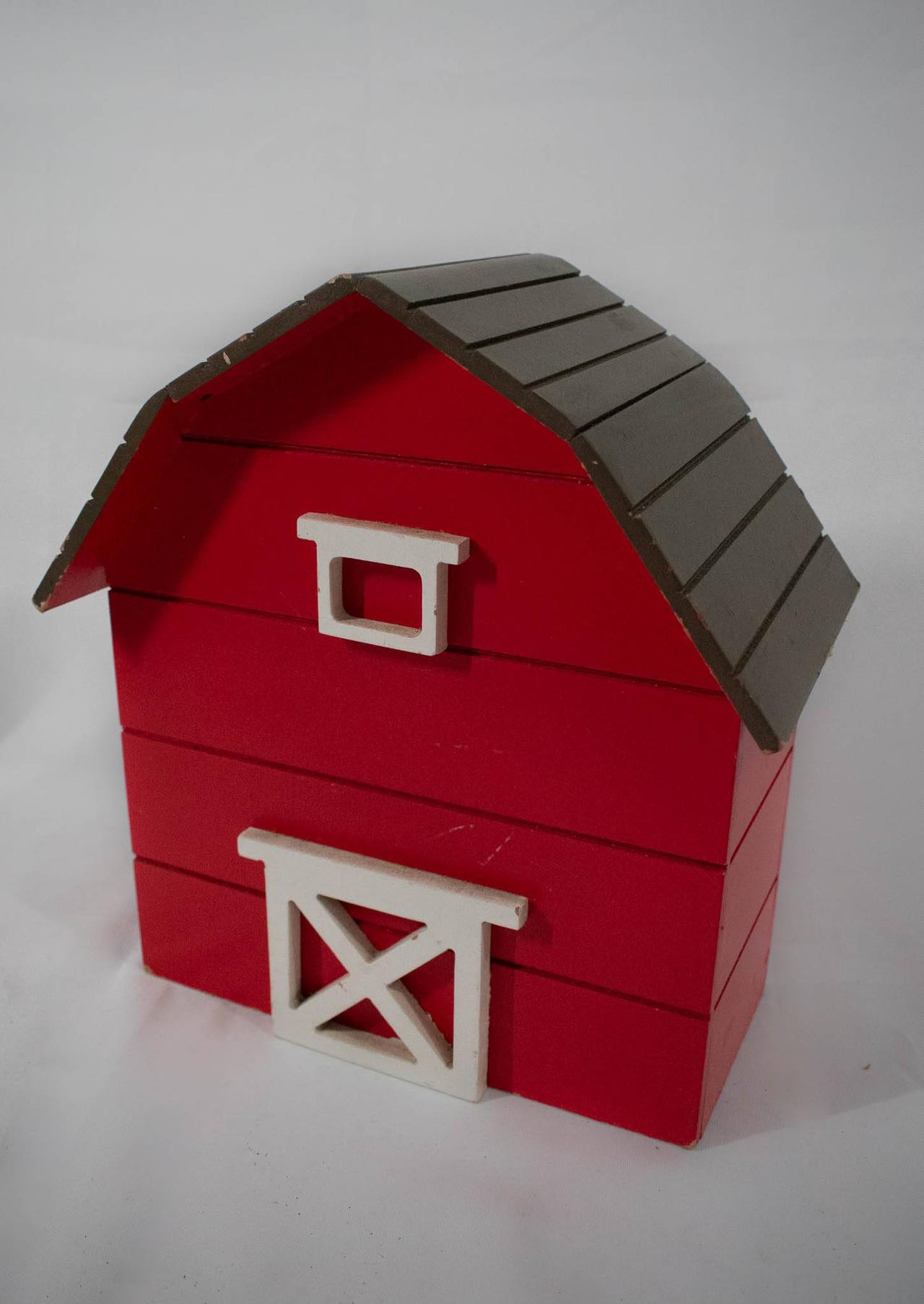 Celeiro Mdf 3D Vermelho - Vanessalocações