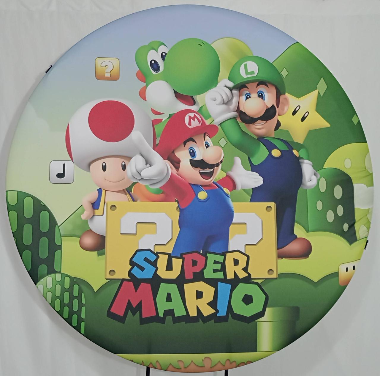Capa P/ Painel Circular  - Super Mario - Vanessalocações