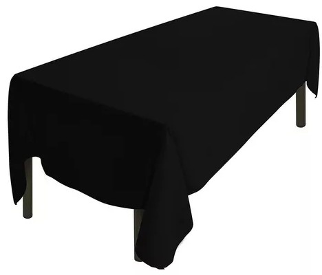 Toalha Oxford  Retangular - Preto - 3,0X2,60 - Vanessalocações