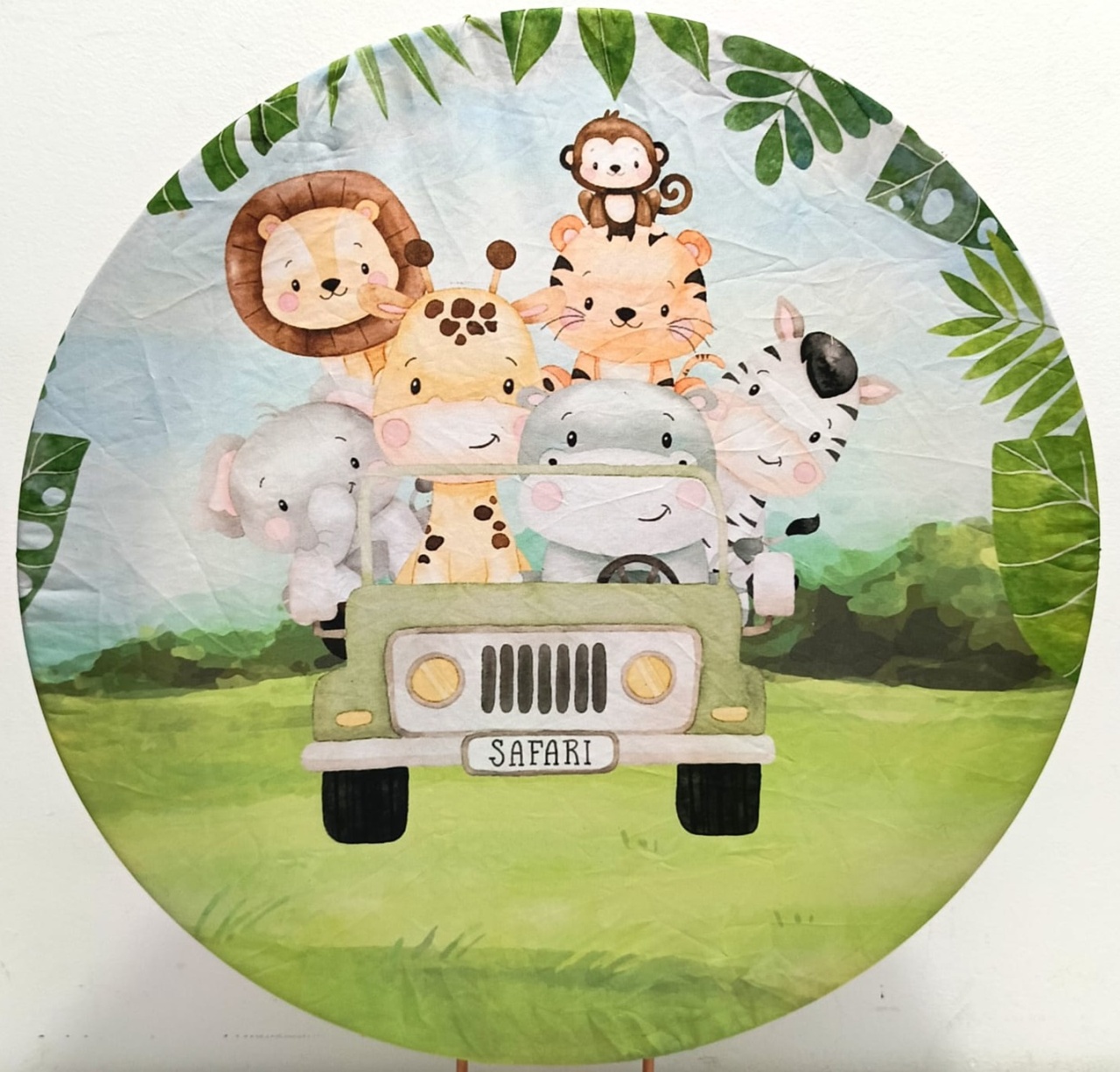 Capa  P/ Painel Circular Safari Baby - 50Cm - Vanessalocações
