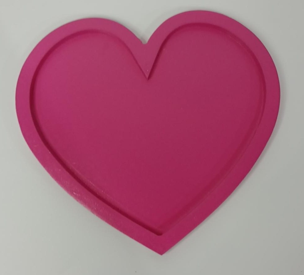Bandeja Mdf Coração Pink - Vanessalocações
