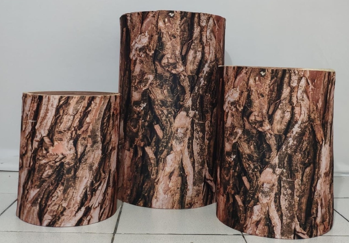 Trio de Capas Para Cilindro Casca de Arvore 2 - Vanessalocações