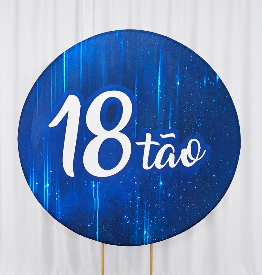 Capa P/Painel Circular - 18 Anos - CamaleãoLocaçoes