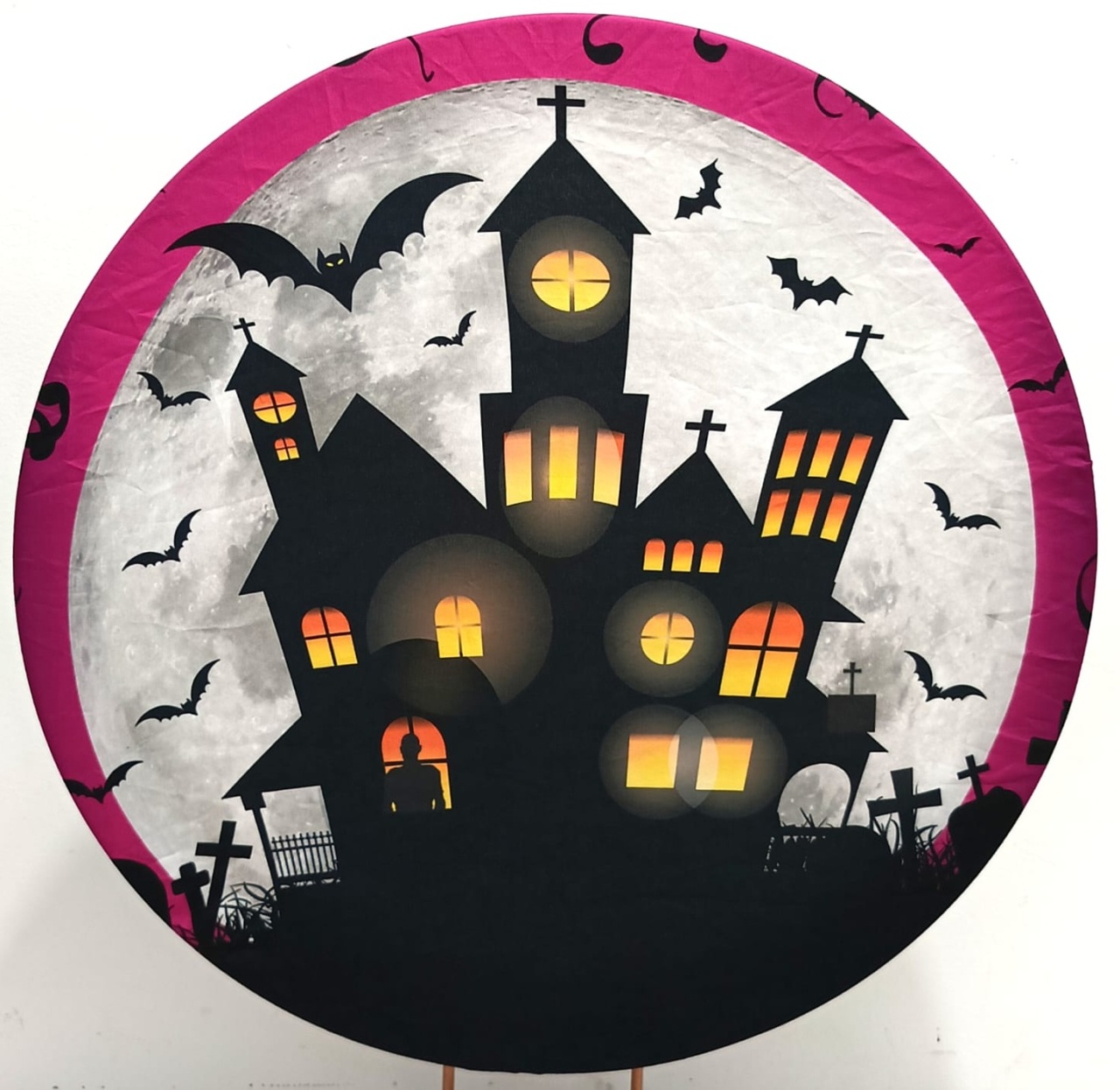 Capa  P/ Painel Circular Halloween 1 - 50Cm - Vanessalocações