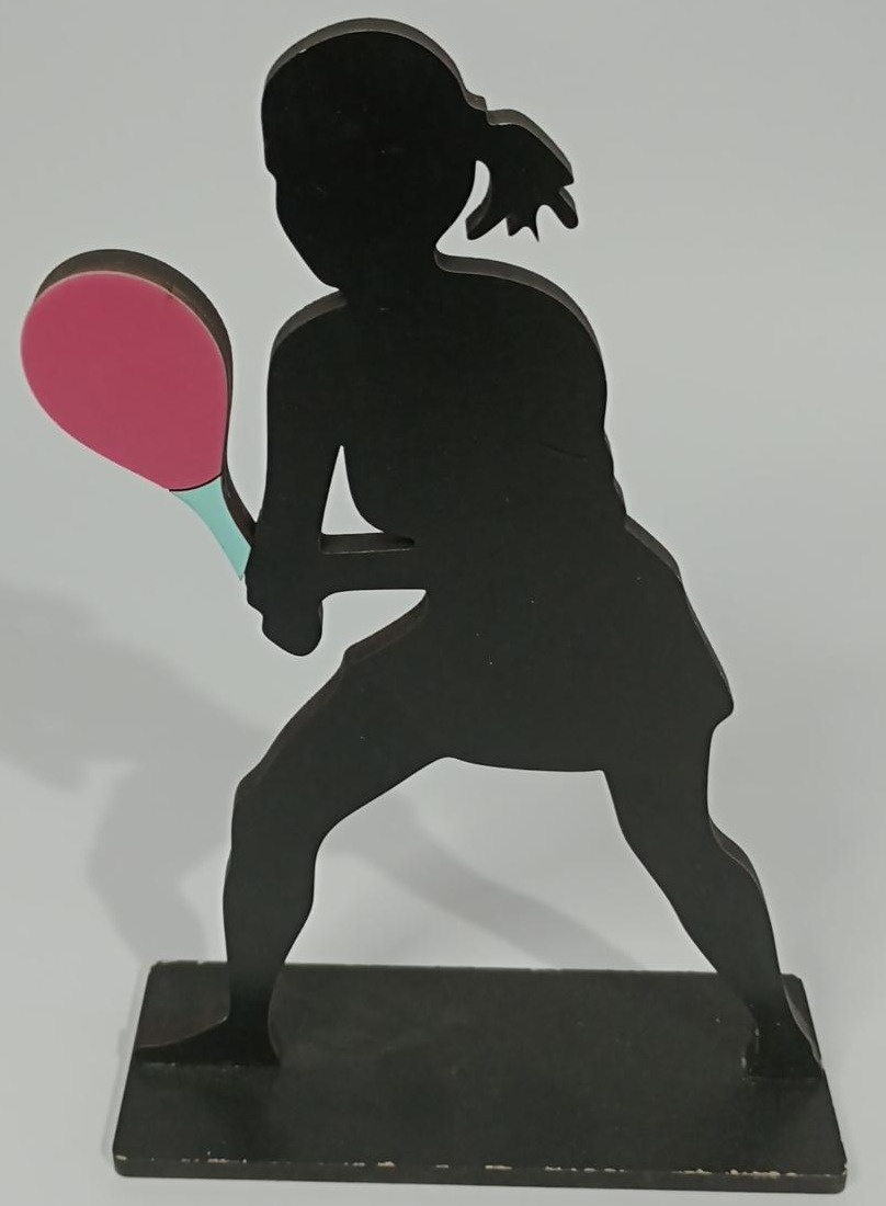 Display Mdf Jogadora Beache Tenis Preto - Vanessalocações