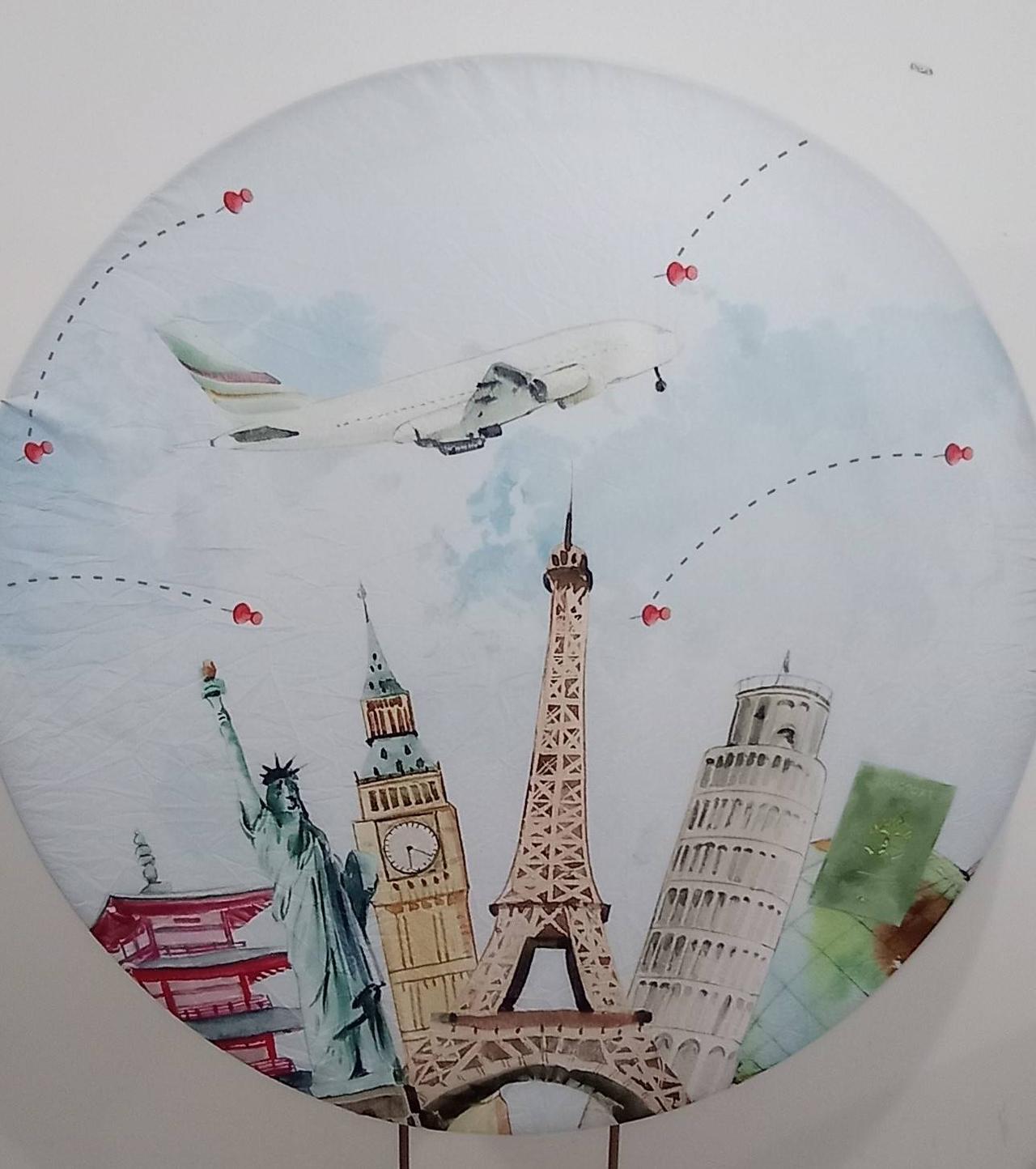 Capa P/ Painel Circular  -   Viagem - Vanessalocações