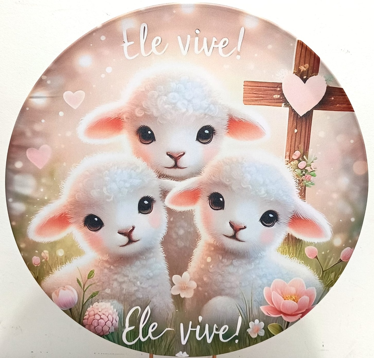 Capa  P/ Painel Circular Ele Vive - 50Cm - Vanessalocações