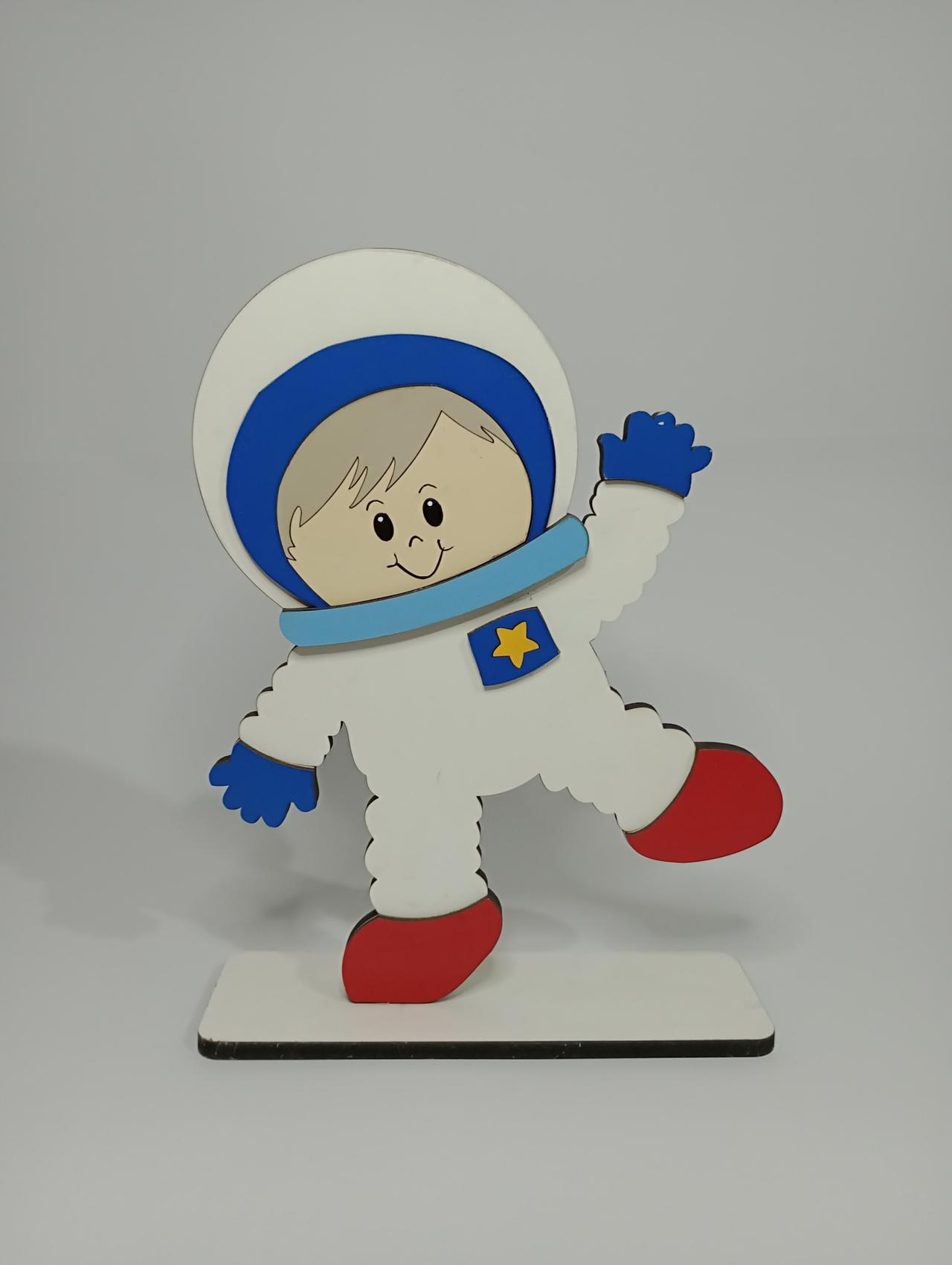 Display Mdf Astronauta Menino - Azul - Vanessalocações