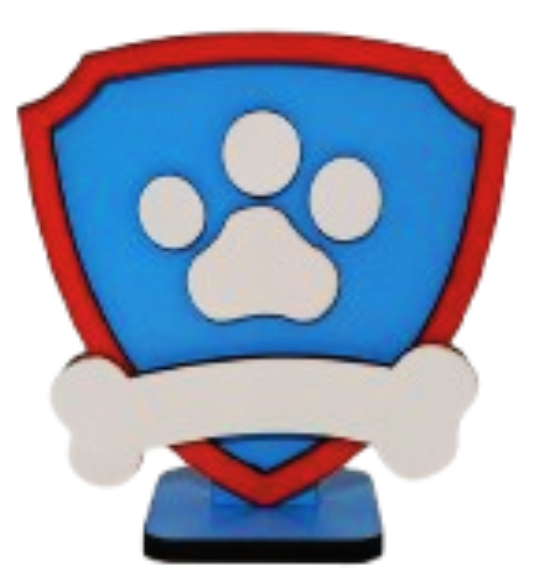 Display Mdf Brasão Patrulha Canina - Vanessalocações