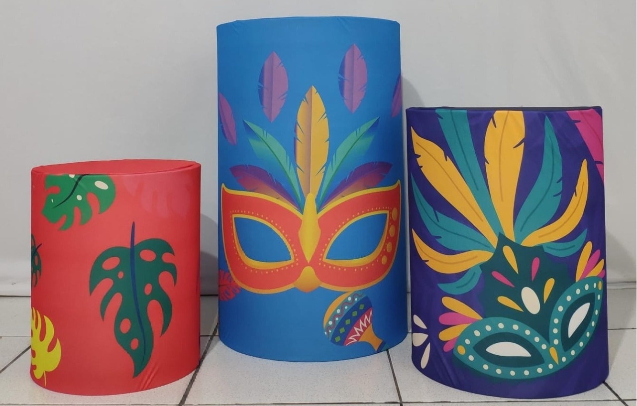 Trio de Capas Para Cilindro Carnaval 2 - Vanessalocações