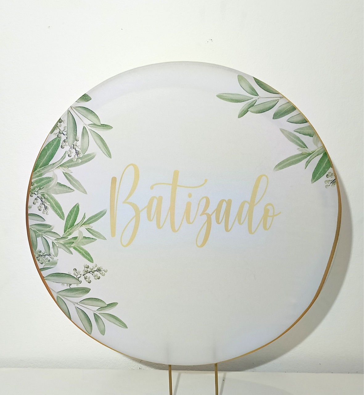 Capa  P/ Painel Circular Batizado- 50Cm - Vanessalocações
