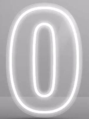 Numeral 0 Led Bivolt C/ Suporte  C/Furo Frio - Vanessalocações