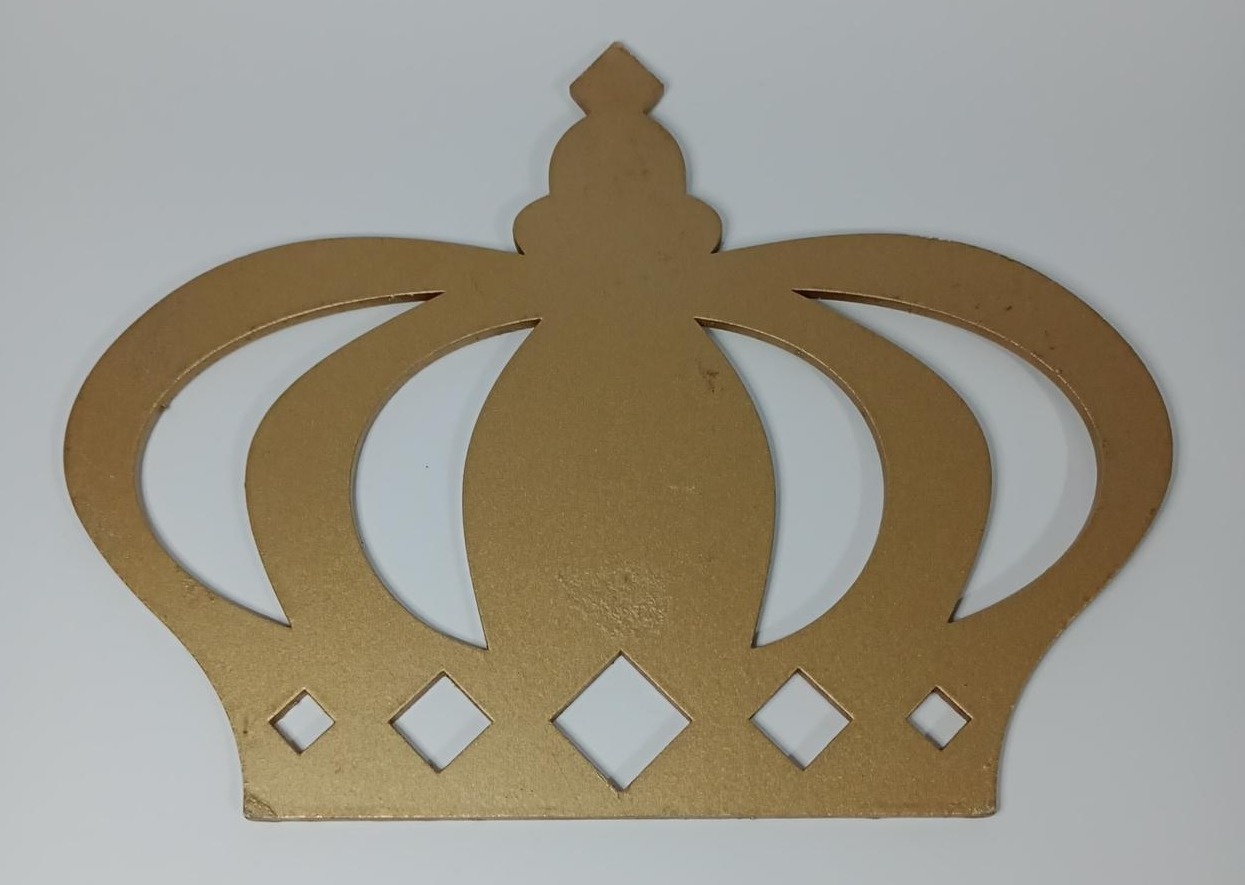 Elipse Coroa Mdf Dourado - Vanessalocações