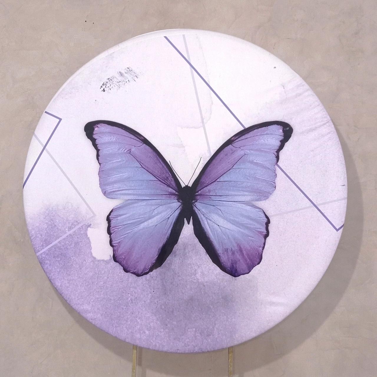 Capa P/ Painel Circular  -  Borboleta Lilás/Roxa - Vanessalocações