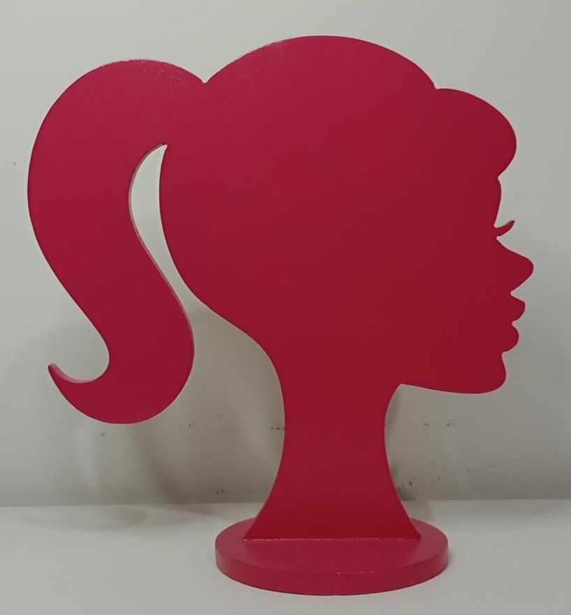 Display  Mdf Silhueta Barbie Pink - Vanessalocações