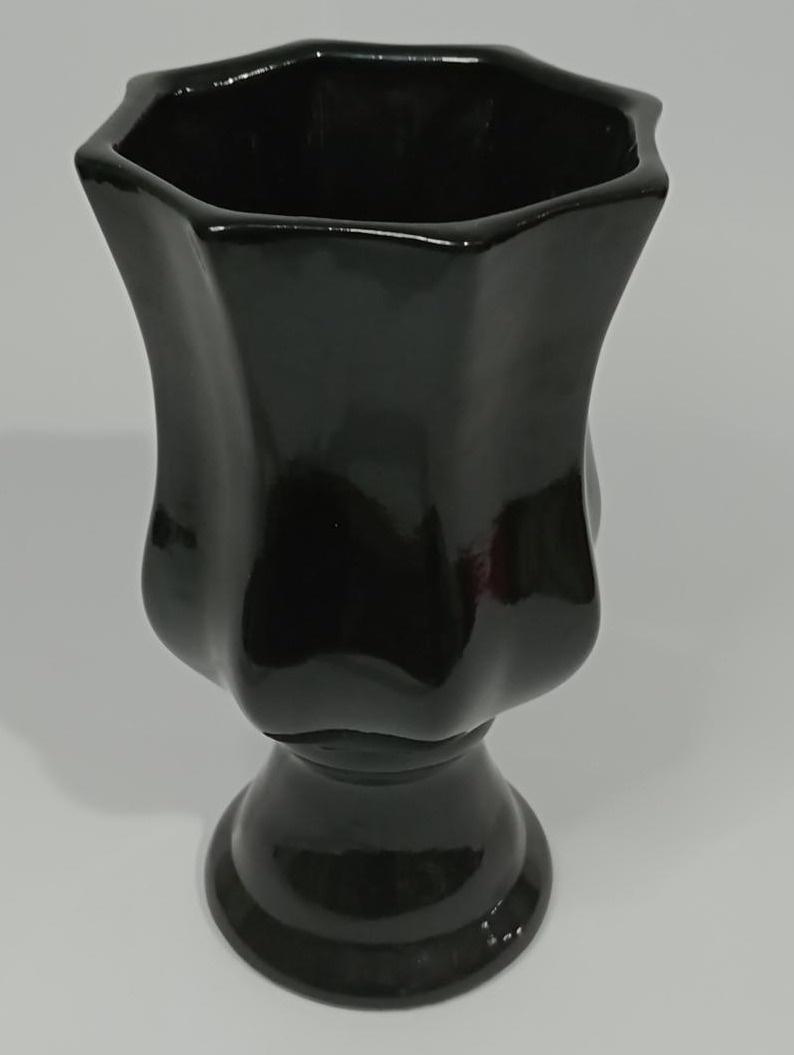 Vaso Cerâmica Preto - M - Vanessalocações