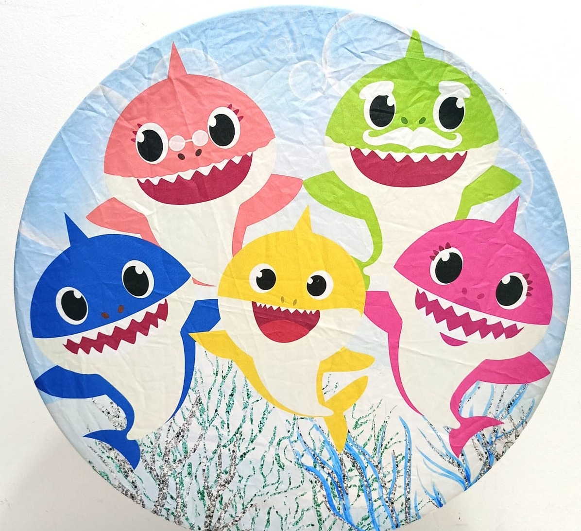 Capa  P/ Painel Circular Baby Shark - 50Cm - Vanessalocações