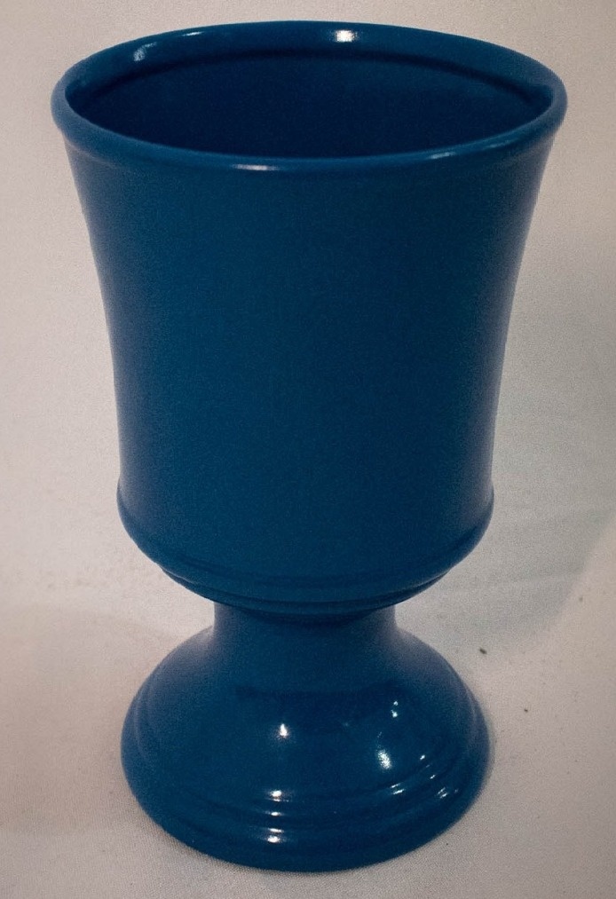 Vaso Cerâmica Mini Taça Azul Royal - Vanessalocações