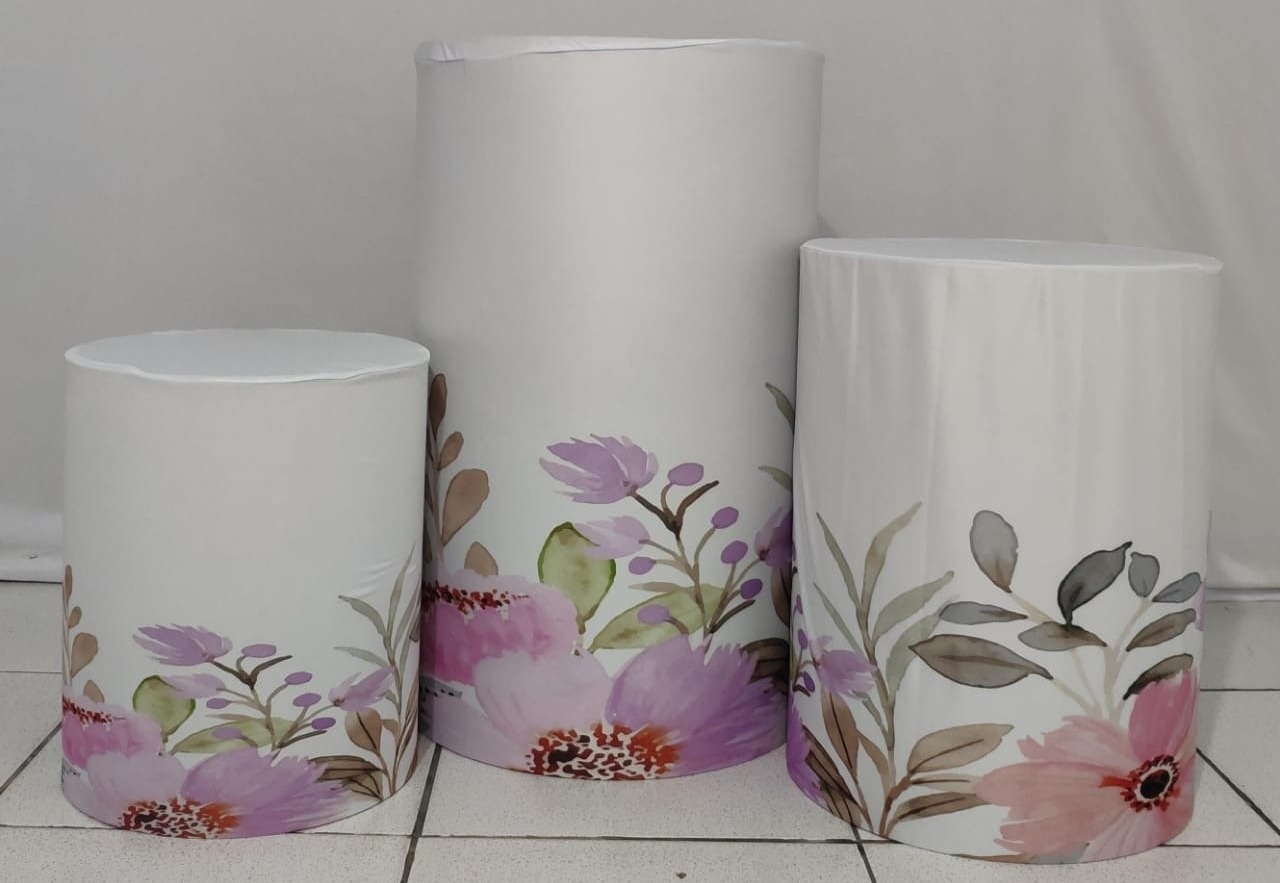 Trio de Capas Para Cilindro Floral  - Vanessalocações