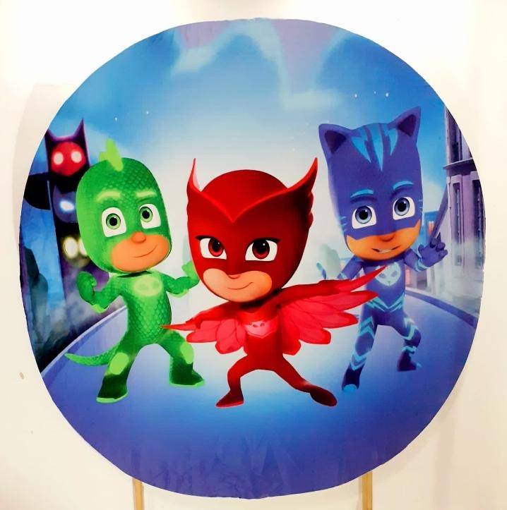 Capa P/ Painel Circular  -  Pj Masks - Vanessalocações