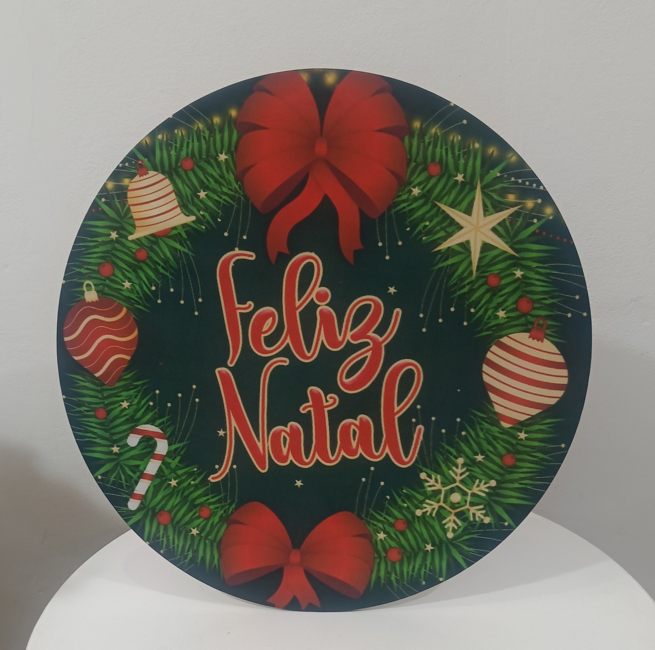 Capa P/ Painel Circular 50 Cm Natal  - Vanessalocações