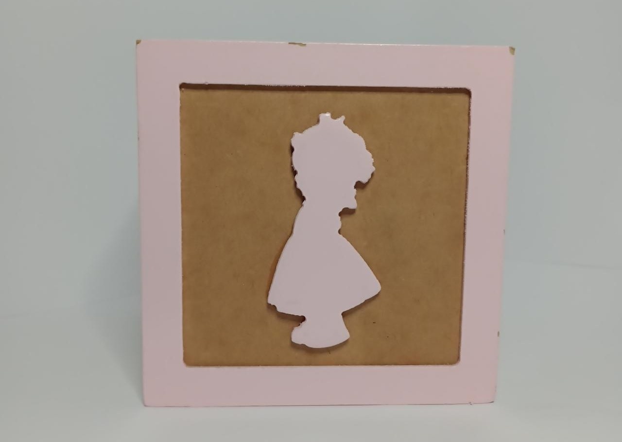 Cubo Mdf Menina  Rosa - Vanessalocações