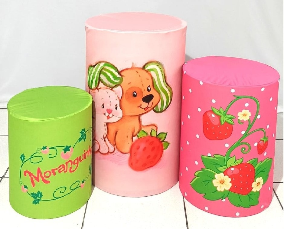 Trio de Capas Para Cilindro Moranguinho  - Vanessalocações