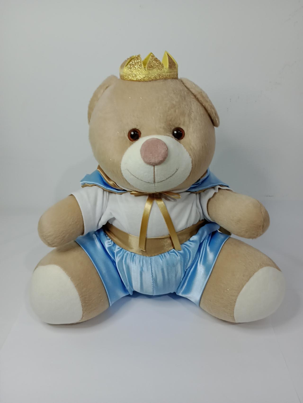 Urso Pelúcia Realeza Azul G - Vanessalocações