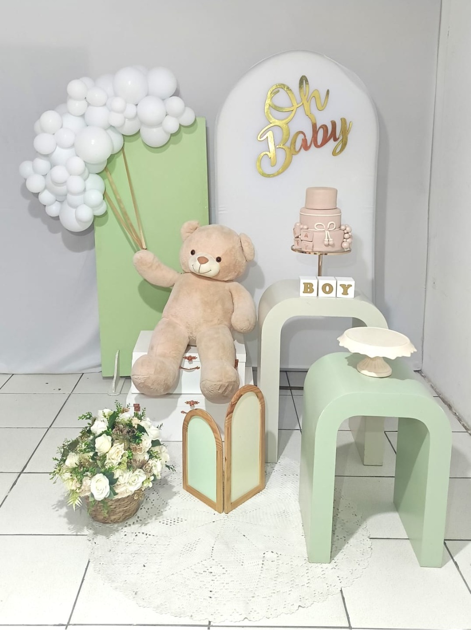 Composição Chá de Bebê  Urso   - CamaleãoLocaçoes