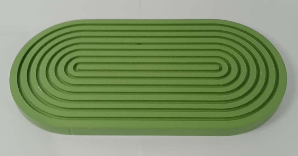 Bandeja Mdf Oval Caracol Verde - Vanessalocações