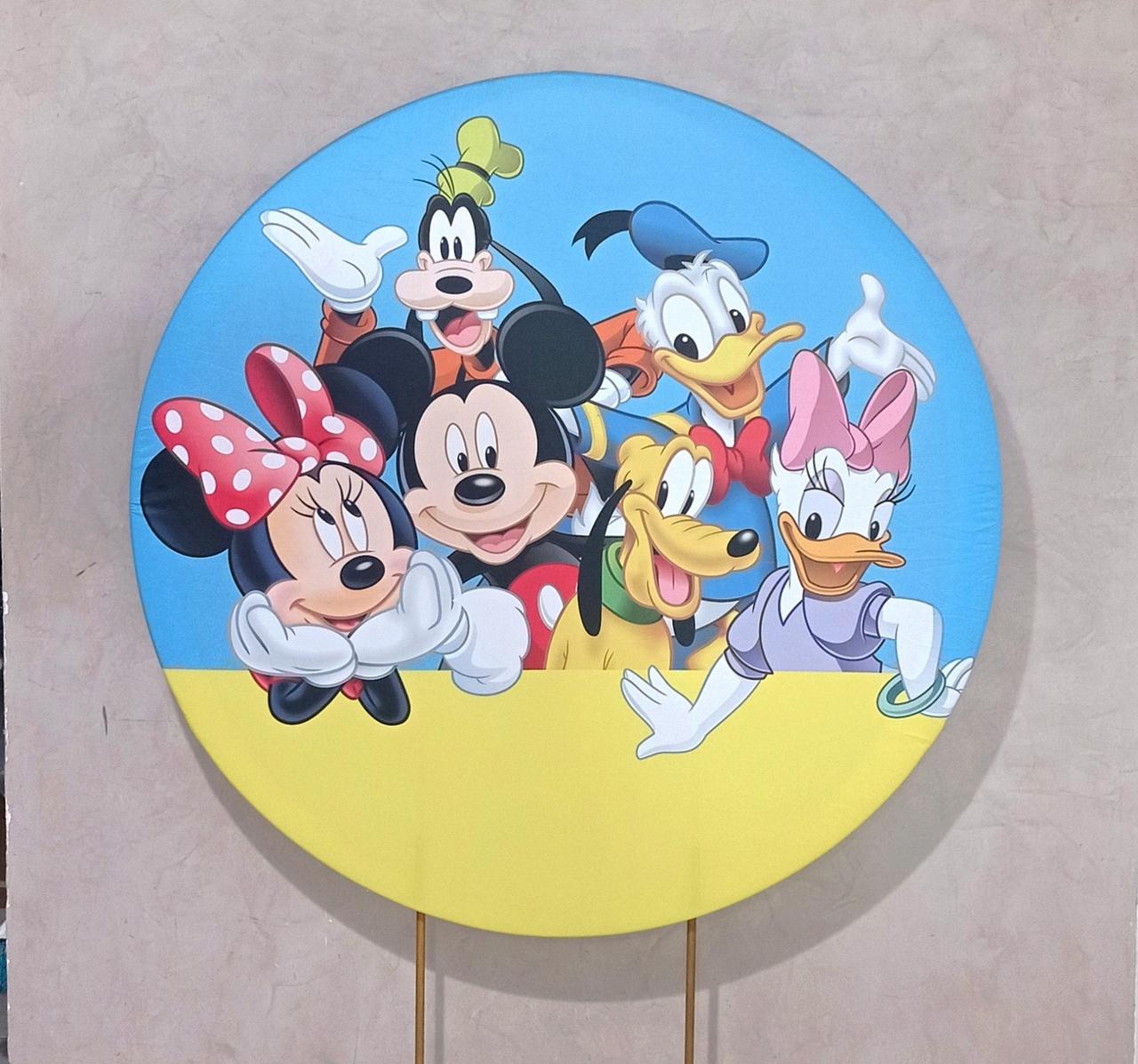 Capa P/ Painel Circular  -  Turma Do Mickey - Vanessalocações