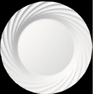 Prato P/ Sobremesa Branco 19,5Cm  - Vanessalocações