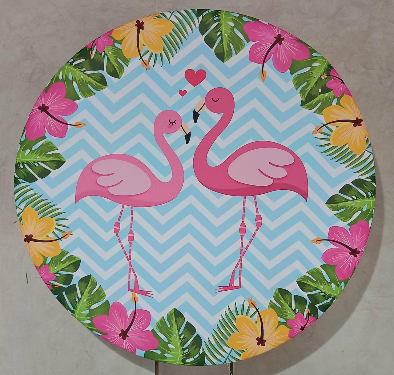 Capa P/ Painel Circular   - Flamingo - Vanessalocações