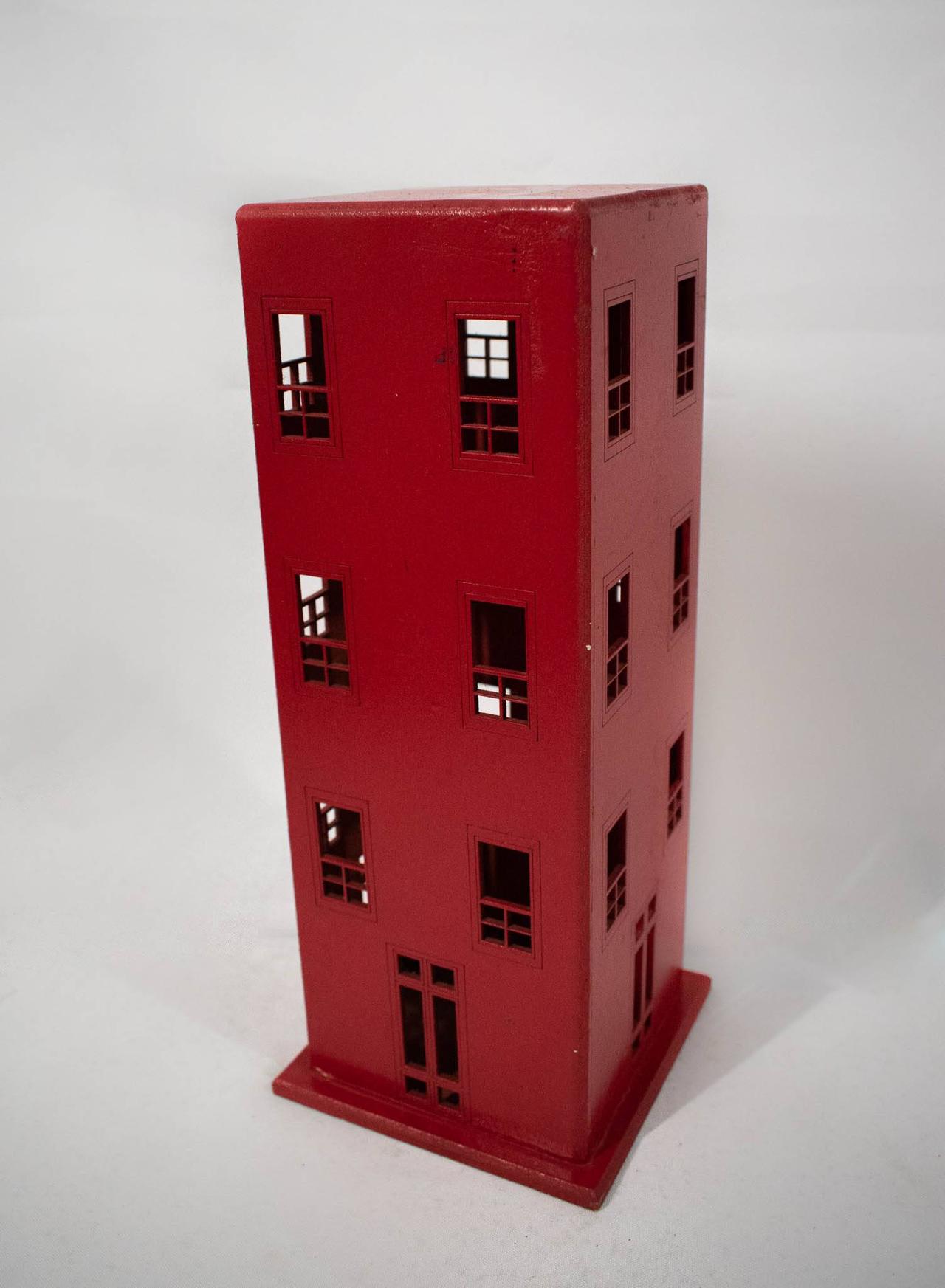 Prédio Mdf 3D  Vermelho P - Vanessalocações