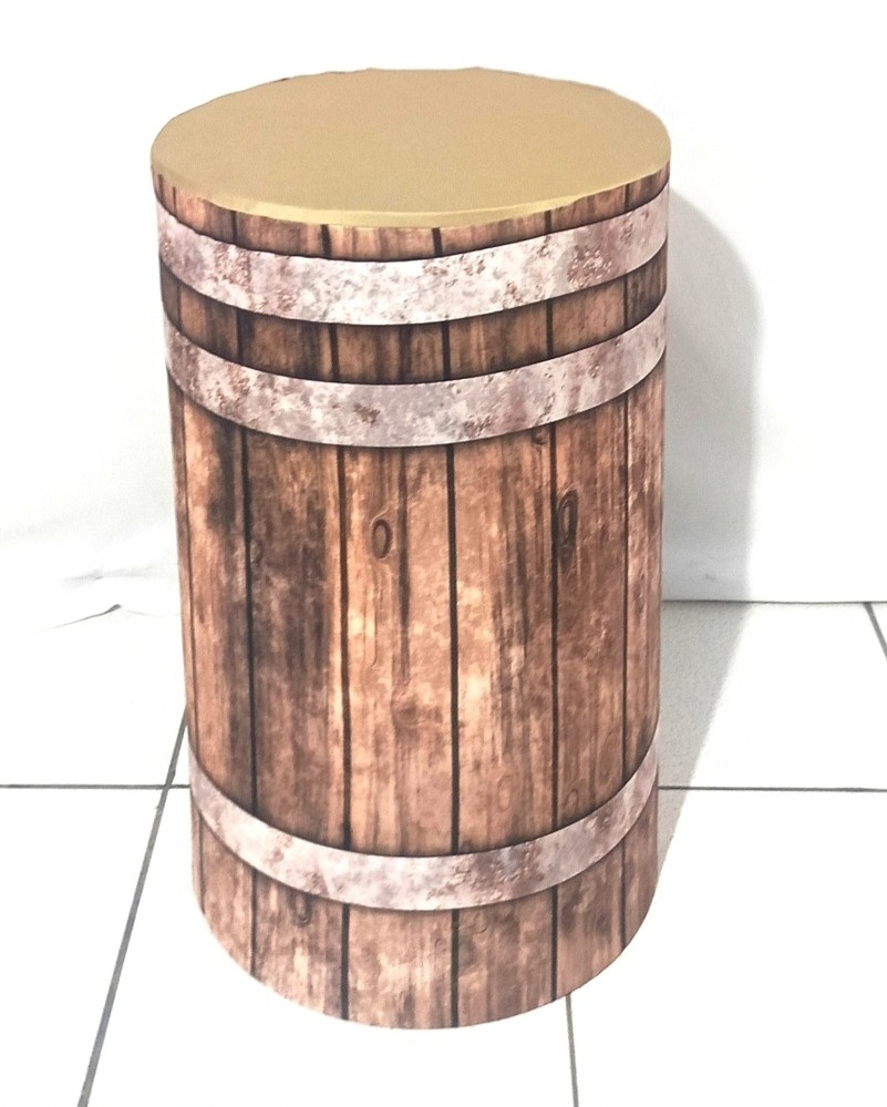 Capa Cilindro Barril Amadeirado G - Vanessalocações