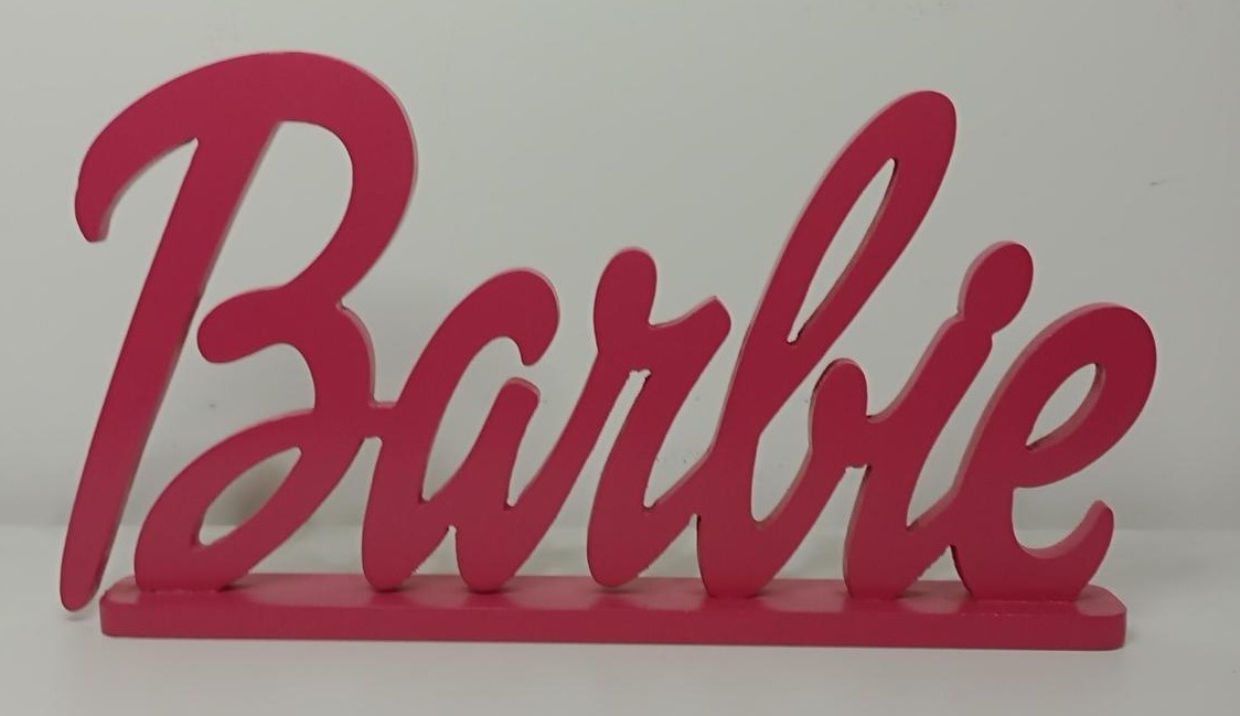 Letreiro Barbie Mdf Pink - Vanessalocações