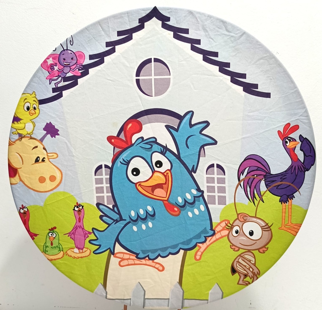 Capa  P/ Painel Circular Galinha Pintadinha - 50Cm - Vanessalocações