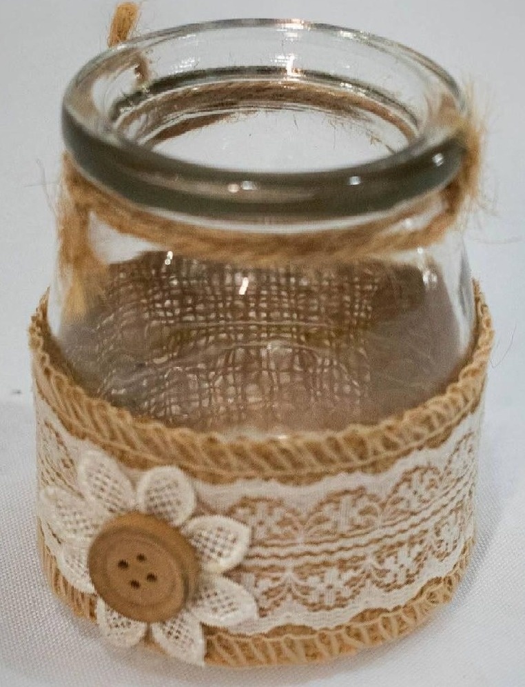 Mini Vaso Vidro Juta - Vanessalocações