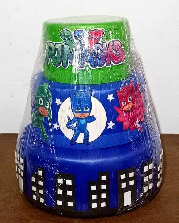 Bolo Fake  Pj Masks - 3 Andares - Vanessalocações