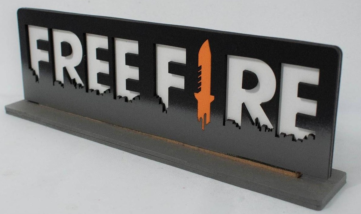 Display Mdf Letreiro Free Fire - Vanessalocações