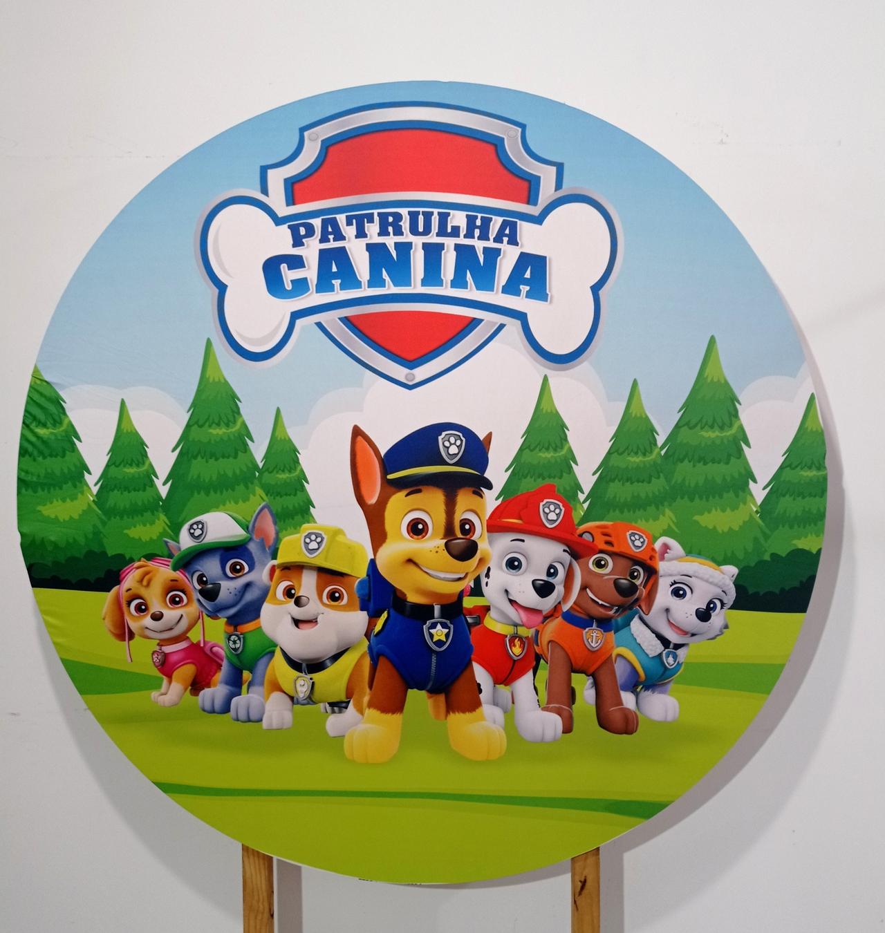 Capa P/ Painel Circular  - Patrulha Canina - Vanessalocações