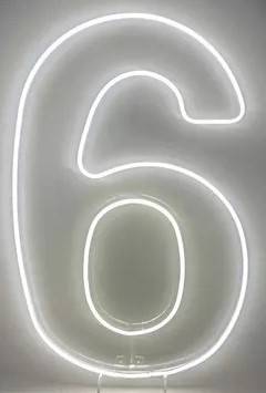 Numeral 6 Led Bivolt C/ Suporte C/Furo Frio - Vanessalocações