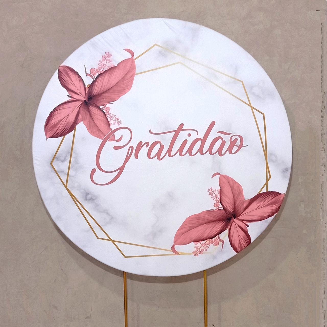 Capa P/ Painel Circular  - Gratidão Coral - Vanessalocações