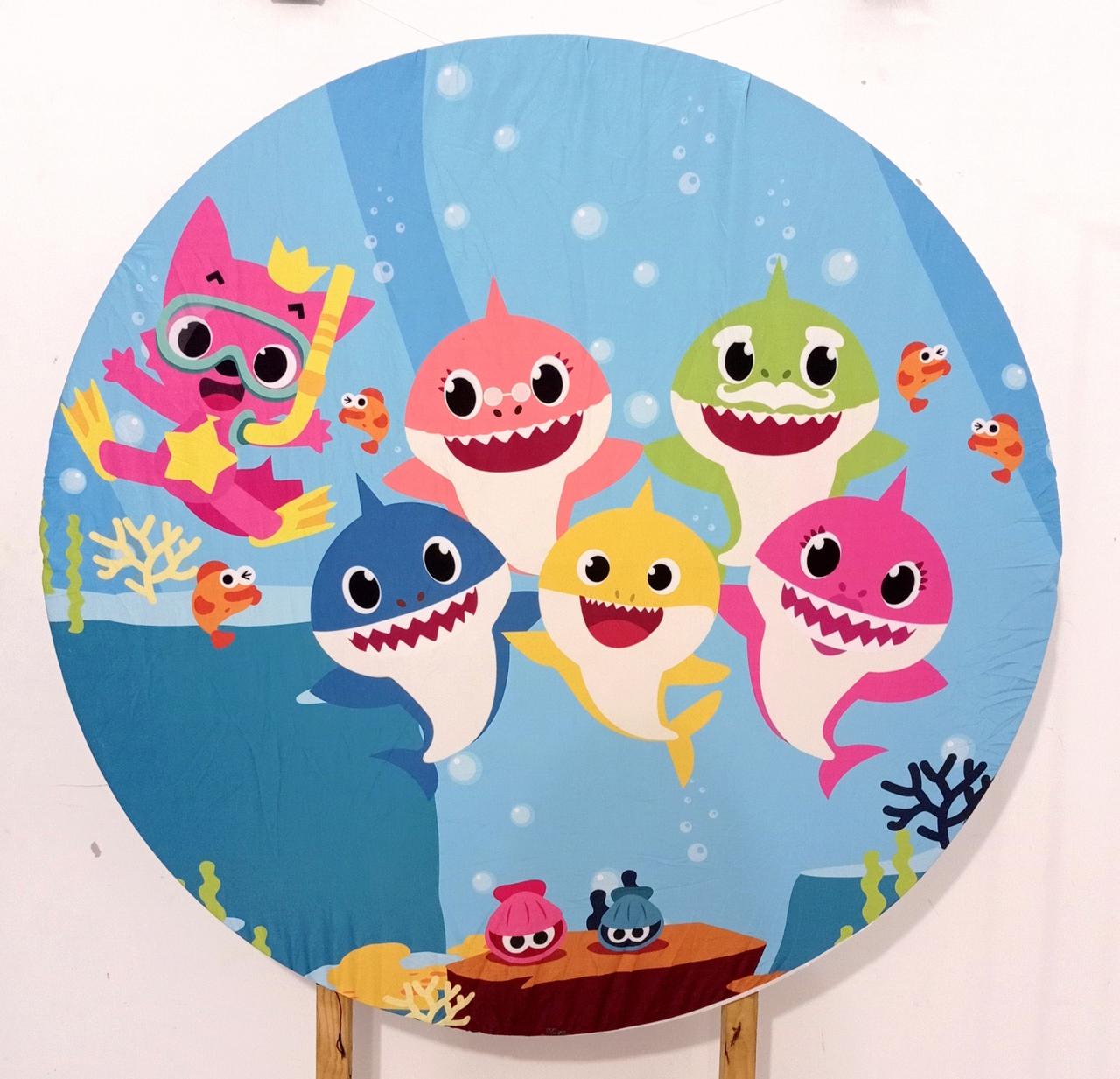 Capa P/ Painel Circular  -  Baby Shark - Vanessalocações