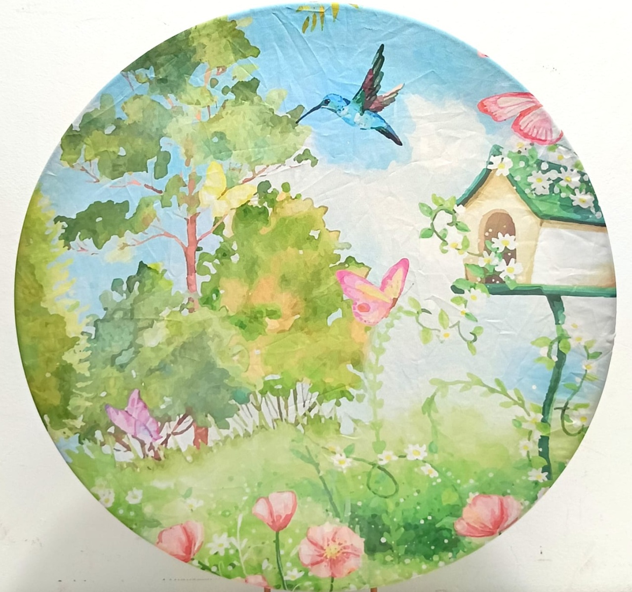 Capa  P/ Painel Circular Jardim Encantado  - 50Cm  - Vanessalocações