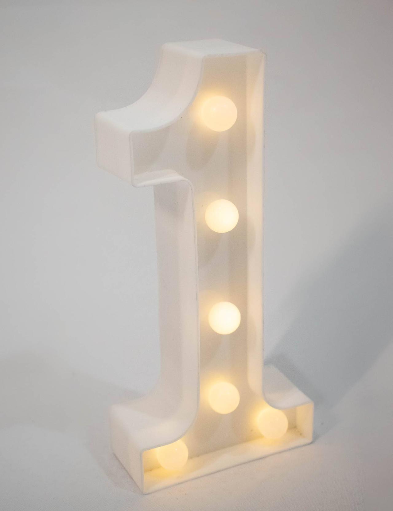  Numeral Luminoso 1 Branco - Vanessalocações